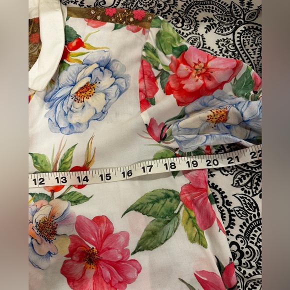 Aratta Floral Button-Up Shirt with Colorful Stripes - Picture 13 of 14